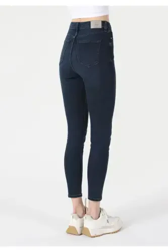 Diana Super Skinny High Waist Slim Leg Dark Blue Women's Pants - COLIN’S (1)