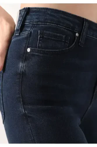 Diana Super Skinny High Waist Slim Leg Dark Blue Women's Pants - 6