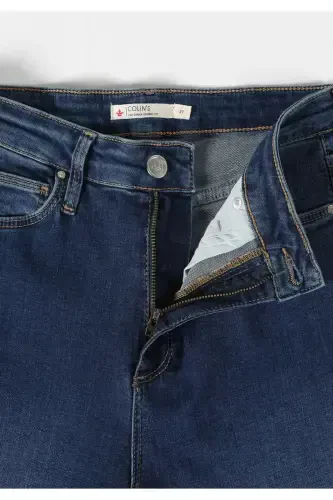 Diana Super Skinny Yuqori Bel Tor Tiqishli Ko'k Ayollar Jinsi Shimini - 8