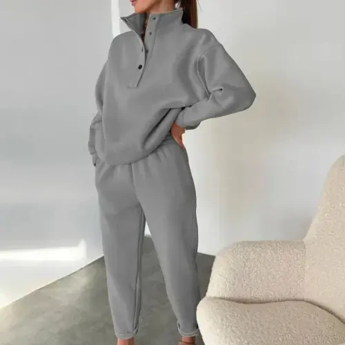 Dianli 2Pcs Women Sweatsuits Outfits Hooded Tracksuit Set Athleisure Hoodies Sweatshirt + Sweatpants Pants Sets Sport Wear Casual Suit - DIANLI (1)