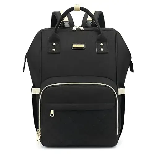 Diaper Bag Backpack, Diaper Bags for Baby Girls Boys, Baby Bags for Moms Dads, Nappy Changing Bag with Insulated Pockets,Multi-functional Waterproof Backpack with Stroller straps-Black - 1