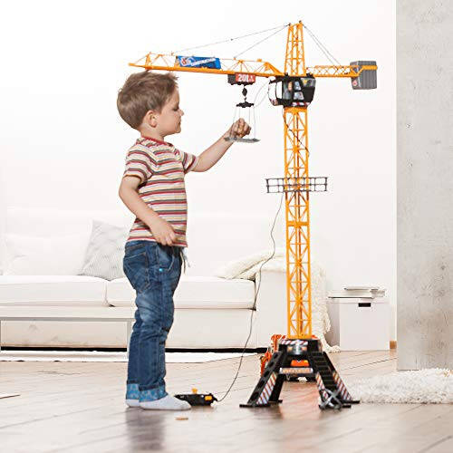 DICKIE TOYS Mighty Construction Crane with Remote Control, 48