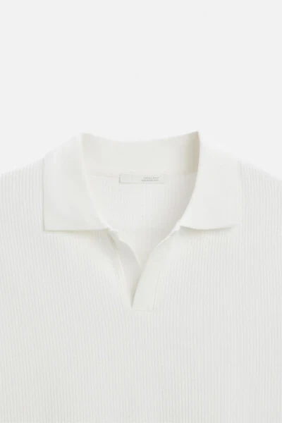 DICKY TEXTURED POLO T-SHIRT-Dirty-white - 8