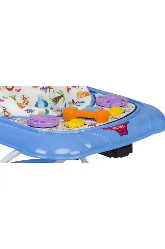 Dido Balikli Yurultec Orumcek Bebek Yurulteci 3 Kademeli Oyuncakli 10 Tekerlekli Ilk Adim Oyuncakli-Mavi - 4