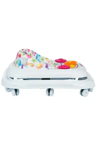 Dido Balıklı Yürüteç Örümcek Bebek Yürüteci 3 Kademeli Oyuncaklı 10 Tekerlekli Ilk Adım Oyuncaklı-Mavi - Modazone (1)