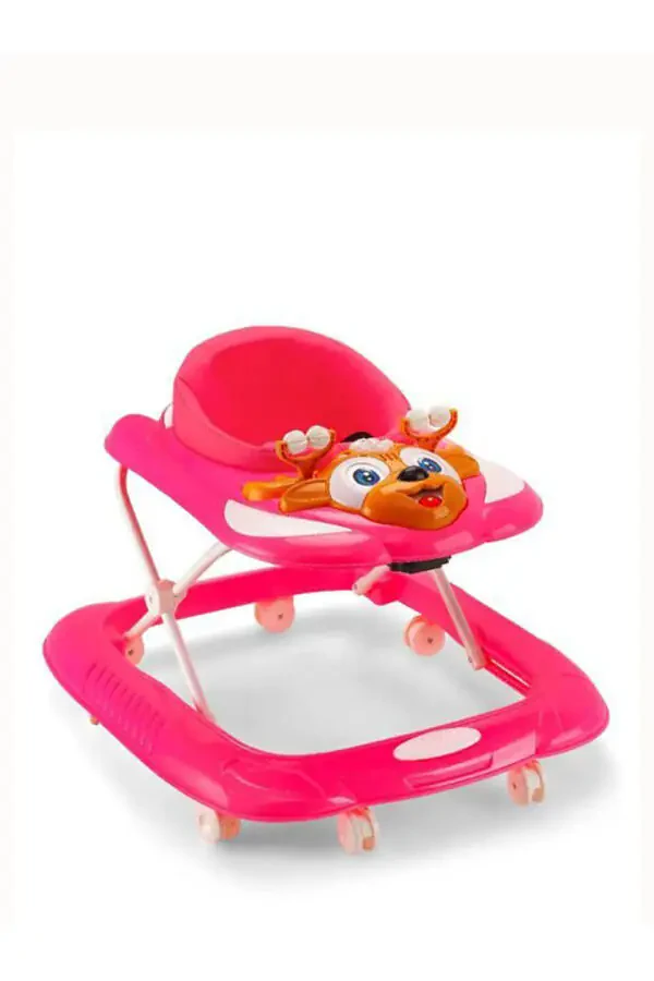 Dido Musical Baby Walker with Seat, 3 Levels, Pink Spider - 1