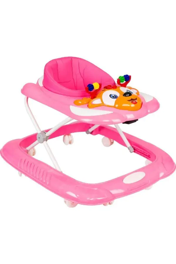 Dido Musical Baby Walker with Seat, 3 Levels, Pink Spider - 2