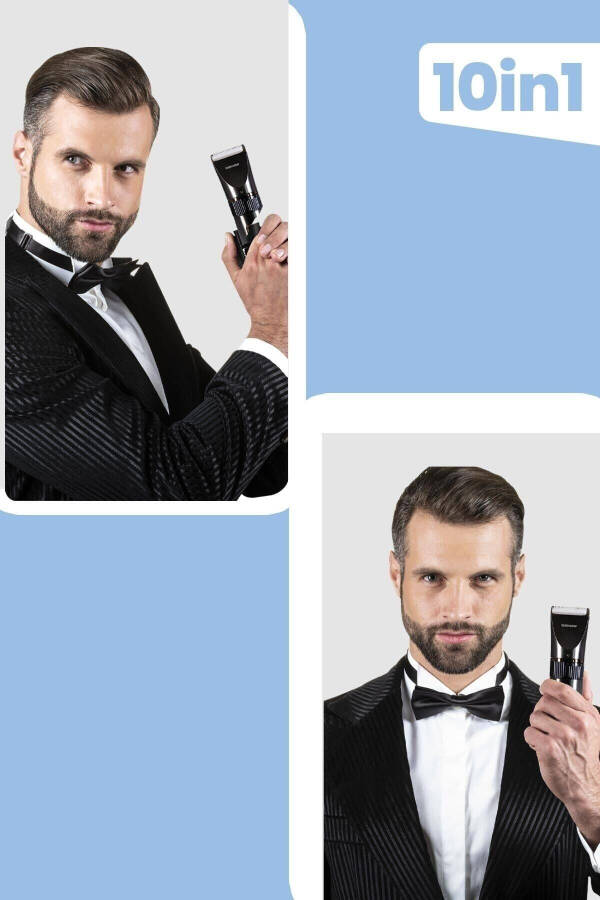 Diego Gm9103 10in1 Islak Kuru Şarjlı Saç Kesme Makinesi - SİYAH - 28