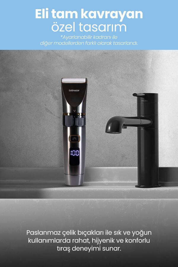 Diego Gm9103 10in1 Islak Kuru Şarjlı Saç Kesme Makinesi - SİYAH - 30