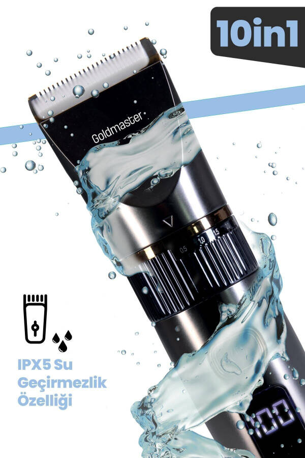 Diego Gm9103 10in1 Islak Kuru Şarjlı Saç Kesme Makinesi - SİYAH - 11