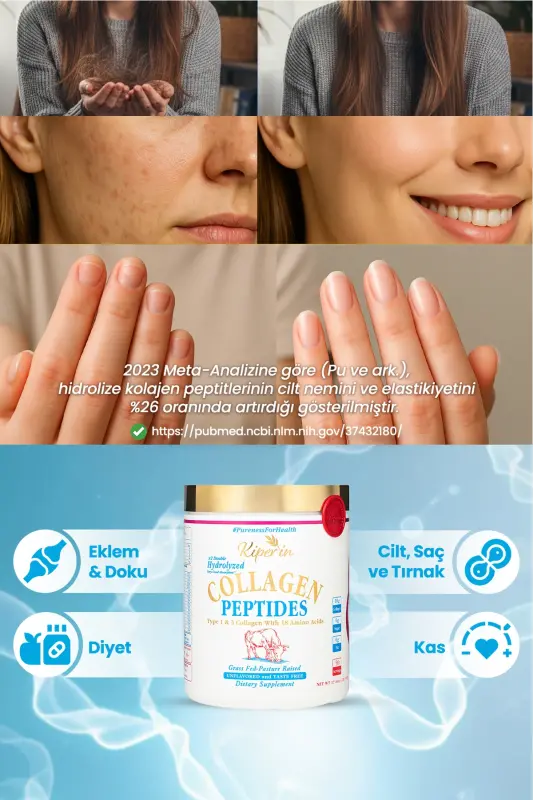 Dietary Supplement Containing 100% Pure and Natural High Bioactive Double Hydrolyzed Collagen Peptides (50 days) - 3