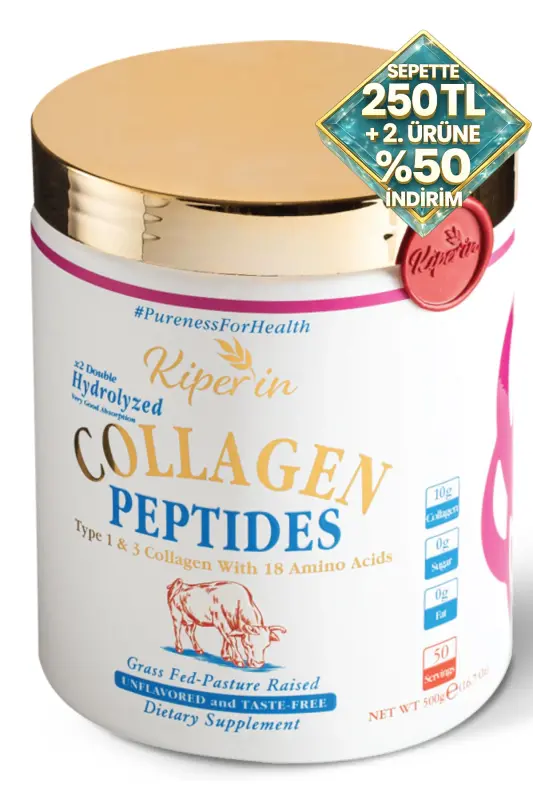 Dietary Supplement Containing 100% Pure and Natural High Bioactive Double Hydrolyzed Collagen Peptides (50 days) - 6