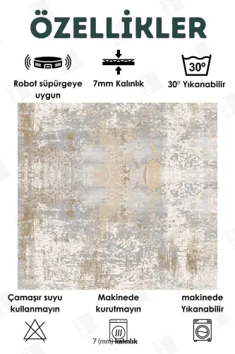 Digital Bosma Yuviladigan Sirpanmaydigan Taglik Dekorativ Salon Gilami Oshxona Gilami (4)-karemavi 