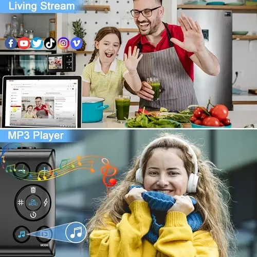 Digital Camera, 4K 64MP Digital Point and Shoot Camera with 18X Zoom Compact Vlogging Camera for Teens, Adults Boys Girls Kids Anti Shake, Auto Focus, 32GB Card - 5