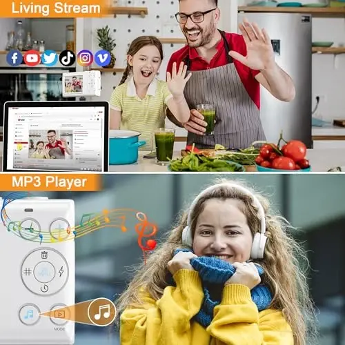 Digital Camera Autofocus Digital Point and Shoot Camera with 18X Zoom 4K Vlogging Camera with 32GB Card, 64MP Portable Compact Camera for Teens Adult Beginner Anti-Shake - 4