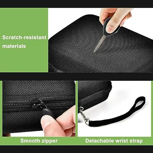 Digital Camera Case Compatible with VAHOIALD FHD 1080P/ for CAMKORY Digital Point and Shoot/for KODAK PIXPRO FZ45-BK 16MP Vlogging/for IWEUKJLO/for Nsoela, Holder for SD Card More- Black (Box Only) - 6