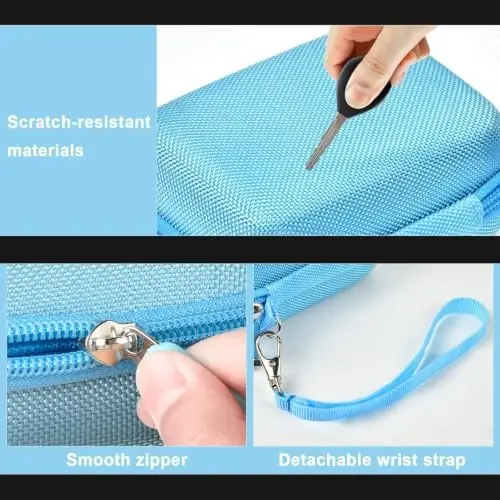 Digital Camera Case Compatible with VAHOIALD FHD 1080P/ for CAMKORY Digital Point and Shoot/for KODAK PIXPRO FZ45-BK 16MP Vlogging/for IWEUKJLO/for Nsoela, Holder for SD Card More- Blue (Box Only) - 4