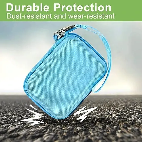 Digital Camera Case Compatible with VAHOIALD FHD 1080P/ for CAMKORY Digital Point and Shoot/for KODAK PIXPRO FZ45-BK 16MP Vlogging/for IWEUKJLO/for Nsoela, Holder for SD Card More- Blue (Box Only) - 5