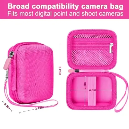 Digital Camera Case Compatible with VAHOIALD FHD 1080P/ for CAMKORY Digital Point and Shoot/for KODAK PIXPRO FZ45-BK 16MP Vlogging/for IWEUKJLO/for Nsoela, Holder for SD Card More- (Box Only) - 3
