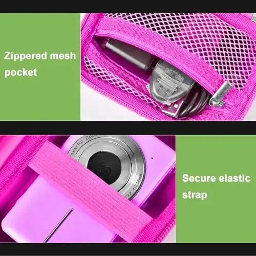 Digital Camera Case Compatible with VAHOIALD FHD 1080P/ for CAMKORY Digital Point and Shoot/for KODAK PIXPRO FZ45-BK 16MP Vlogging/for IWEUKJLO/for Nsoela, Holder for SD Card More- (Box Only) - 6