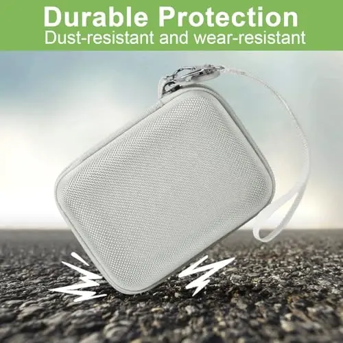 Digital Camera Case Compatible with VAHOIALD FHD 1080P/ for CAMKORY Digital Point and Shoot/for KODAK PIXPRO FZ45-BK 16MP Vlogging/for IWEUKJLO/for Nsoela, Holder for SD Card More- Light Gray - 5
