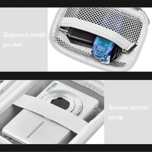 Digital Camera Case Compatible with VAHOIALD FHD 1080P/ for CAMKORY Digital Point and Shoot/for KODAK PIXPRO FZ45-BK 16MP Vlogging/for IWEUKJLO/for Nsoela, Holder for SD Card More- Light Gray - 6