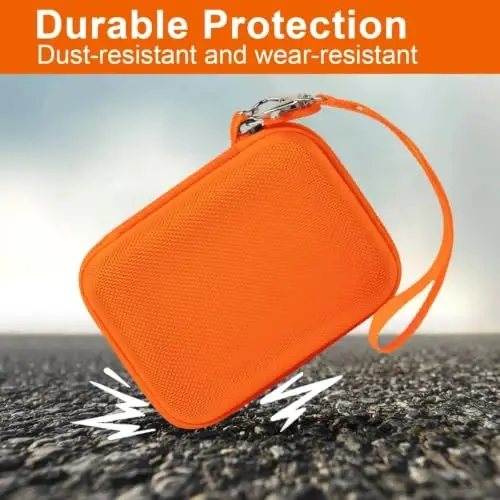 Digital Camera Case Compatible with VAHOIALD FHD 1080P/ for CAMKORY Digital Point and Shoot/for KODAK PIXPRO FZ45-BK 16MP Vlogging/for IWEUKJLO/for Nsoela, Holder for SD Card More- Orange (Box Only) - 5