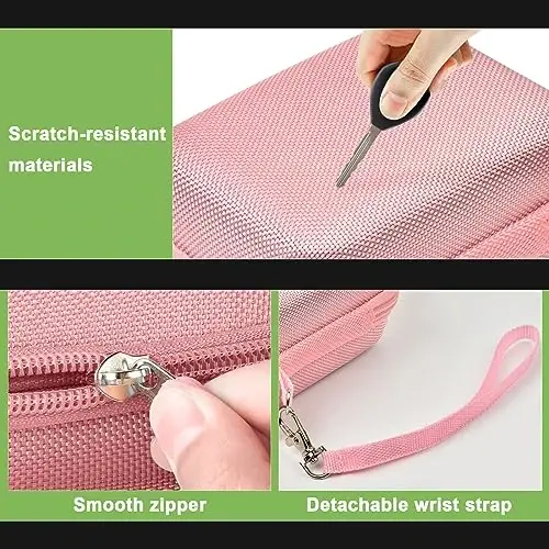 Digital Camera Case Compatible with VAHOIALD FHD 1080P/ for CAMKORY Digital Point and Shoot/for KODAK PIXPRO FZ45-BK 16MP Vlogging/for IWEUKJLO/for Nsoela, Holder for SD Card More- Pink (Box Only) - 4