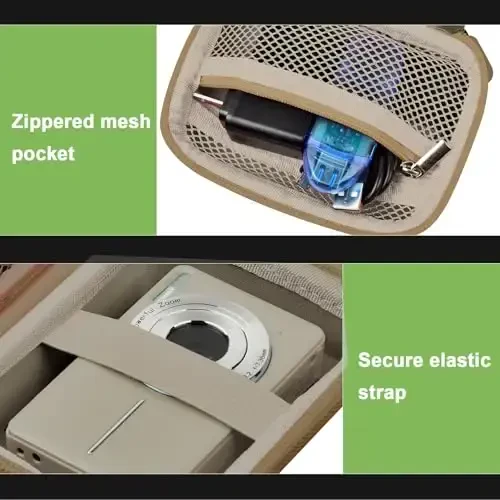 Digital Camera Case VAHOIALD FHD 1080P/ CAMKORY Digital Point and Shoot/KODAK PIXPRO FZ45-BK 16MP Vlogging/IWEUKJLO/Nsoela bilan mos keladi, SD karta uchun ushlagich ko'proq - jigarrang (faqat quti) - 6