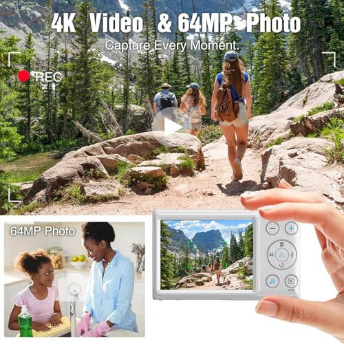 Digital Camera Vlogging Camera 32GB Card 4K Video 2.8