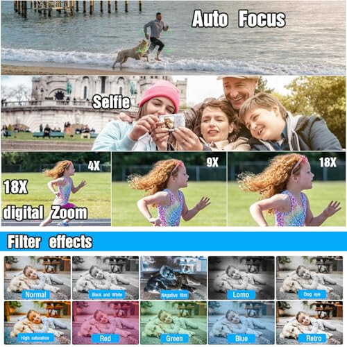 Digital Camera Vlogging Camera 32GB Card 4K Video 2.8