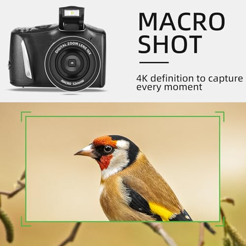 Digital Cameras for Photography with 32GB SD Card, Vlogging Camera for YouTube 4K 48MP, DSLR Camera for Photography & Vlogging • Beginner-Friendly Compact Bridge Camera - 2