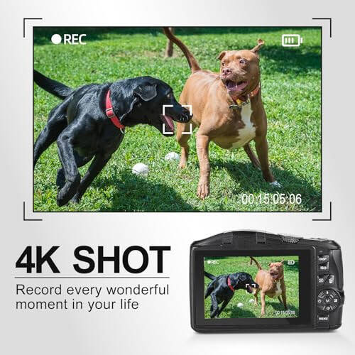 Digital Cameras for Photography with 32GB SD Card, Vlogging Camera for YouTube 4K 48MP, DSLR Camera for Photography & Vlogging • Beginner-Friendly Compact Bridge Camera - 4