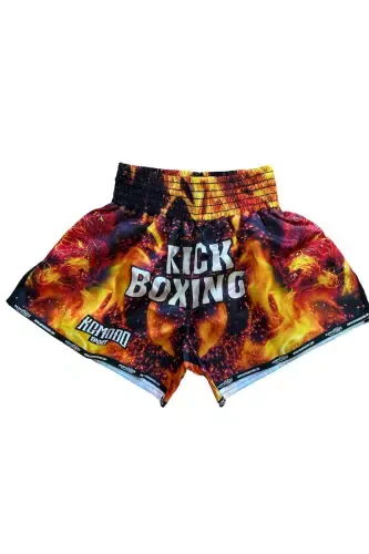 DIGITAL CUSTOM DESIGN KICK BOXING SHORT-RED - 1