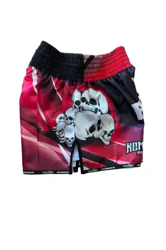 DIGITAL CUSTOM DESIGN KICK BOXING SHORTS-BLACK - 2