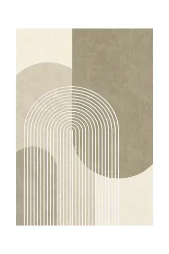 Digital Non-Slip Scandinavian Washable Mink Beige Living Room Rug Kitchen Rug Balcony Rug Runner-Mink - 2