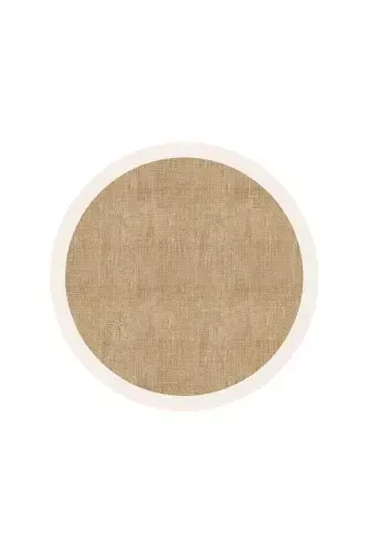 Digital Non-Slip Washable Beige Round Living Room Rug Kitchen Rug Balcony Rug Corridor Rug - DECOMIA HOME (1)
