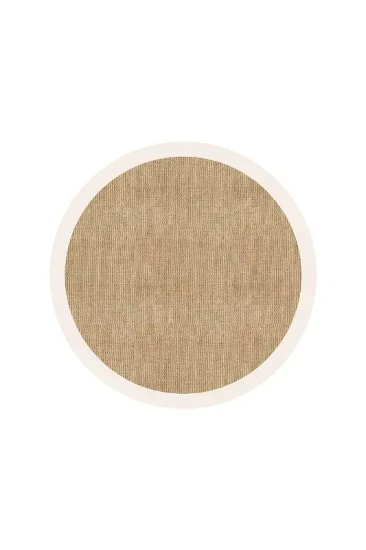 Digital Non-Slip Washable Beige Round Living Room Rug Kitchen Rug Balcony Rug Corridor Rug - 2