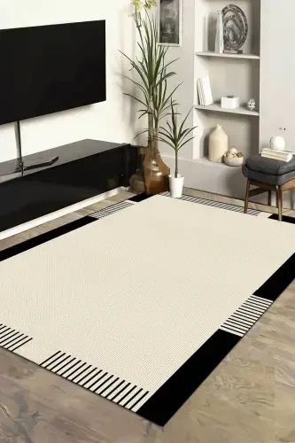 Digital Non-Slip Washable Jute Look Living Room Carpet Kitchen Carpet Balcony Carpet Runner Home Decor-Beige - 1