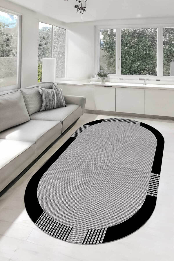 Digital Non-Slip Washable Jute Look Living Room Rug Kitchen Rug Balcony Rug Runner Home Decor - 1