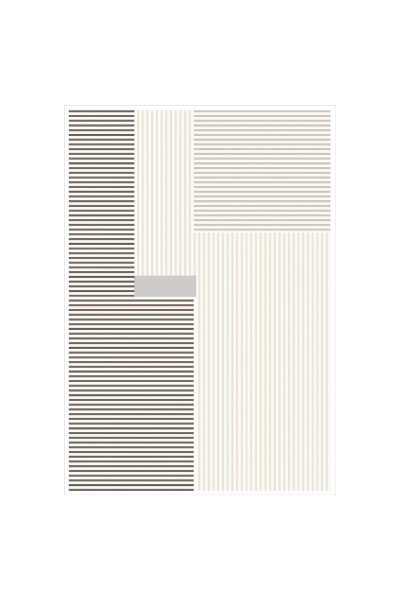 Digital Non-Slip Washable Modern Striped Gray Living Room Rug Kitchen Rug Balcony Rug Runner - 2