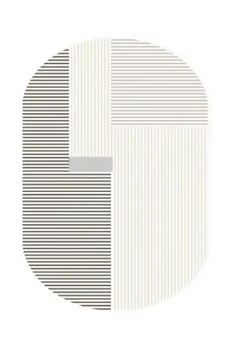 Digital Non-Slip Washable Striped Oval Gray Living Room Carpet Kitchen Runner Hallway Rug Balcony Rug-Gray - 4