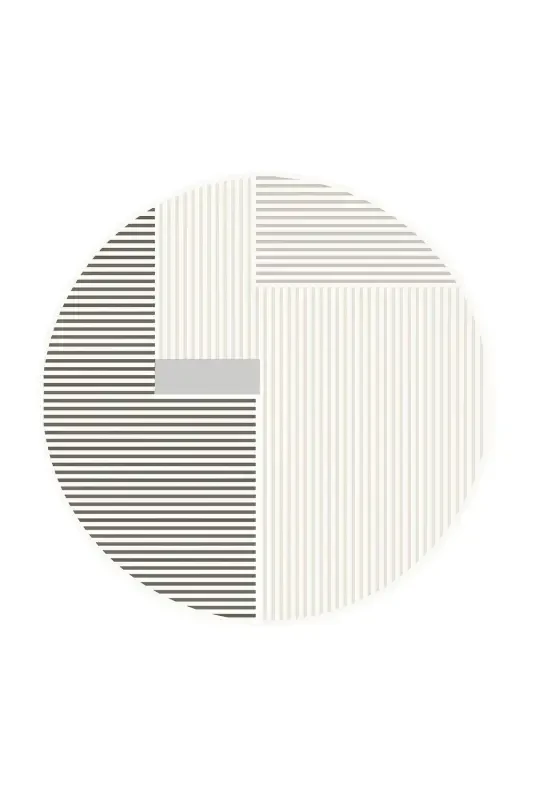 Digital Non-Slip Washable Striped Round Living Room Rug Kitchen Runner Hallway Balcony Carpet-GRAY - 3