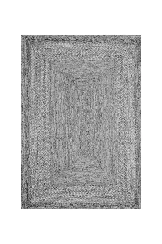 Digital Non-Slip Washable Woven Jute Look Modern Living Room Rug Kitchen Rug Balcony Rug - 4