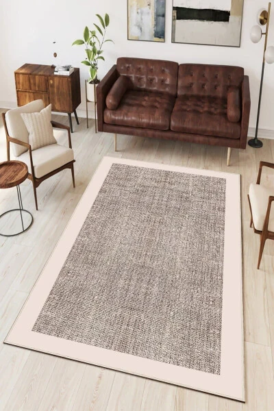 Digital Print Jute-wicker Washable Non-Slip Base Living Room Rug Kitchen Rug Corridor Rug Runner - DF HOME