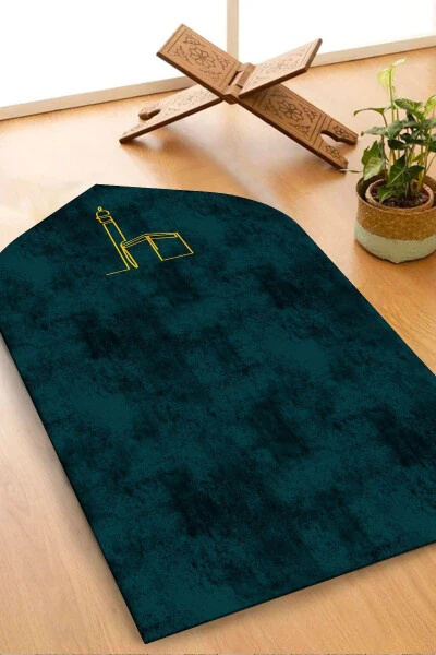 Digital Print Prayer Mat Double Prayer Mat Kaaba Pattern Prayer Mat Dowry Prayer Mat - PINKIE HOME (1)