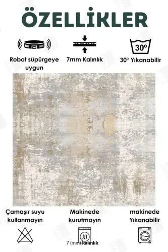 Digital Print Washable Non-Slip Base Decorative Living Room Carpet Kitchen Carpet (4)-karemavi - 1