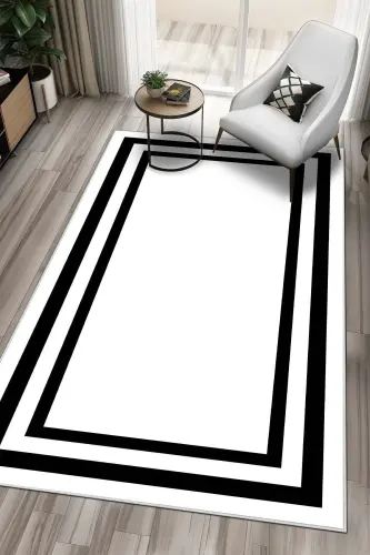 Digital Print Washable Non-Slip Stain Resistant White Kitchen Rug Living Room Rug And Runner 