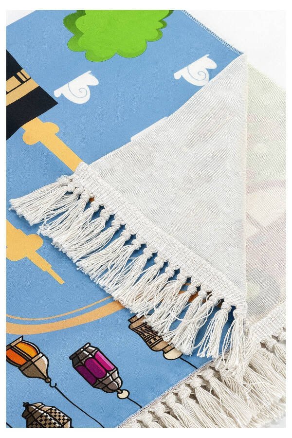 Digital Printed Children's Prayer Rug - Cable Car - 44 X 78 Cm - 3