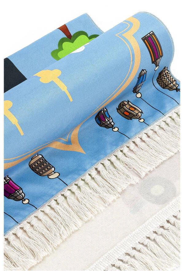 Digital Printed Children's Prayer Rug - Cable Car - 44 X 78 Cm - 4